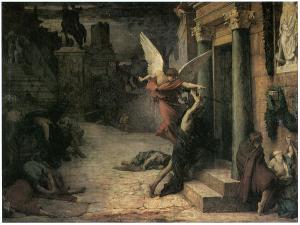 The plague in Rome. Painting by Jules Elie Delaunay